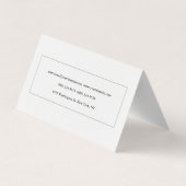 Elegant Plain Minimalist Modern Visitekaartjes (Achterkant)