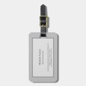 Elegant Plain Simple Minimalist Grey Bagagelabel (Voorkant verticaal)