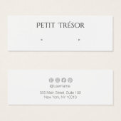 Elegant Plain White Stud Earring Display Mini Visitekaartjes (Voorkant /achterkant)