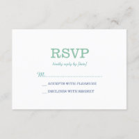Elegant Plain White Zee Foam RSVP