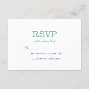Elegant Plain White Zee Foam RSVP