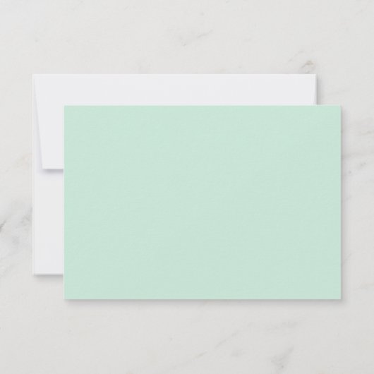 Elegant Plain White Zee Foam RSVP (Achterkant)