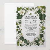Elégant plan de table de Mariage Ivy et invitation (Devant / Derrière)
