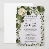 Elégant plan de table de Mariage Ivy et invitation (Devant / Derrière)