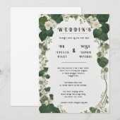 Elégant plan de table de Mariage Ivy et invitation (Devant / Derrière)