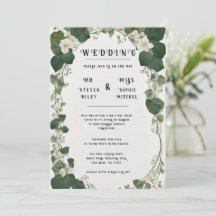 Elégant plan de table de Mariage Ivy et invitation
