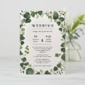 Elégant plan de table de Mariage Ivy et invitation (Debout devant)