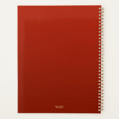 Élégant planificateur de Noël Rouge Or (Dos)
