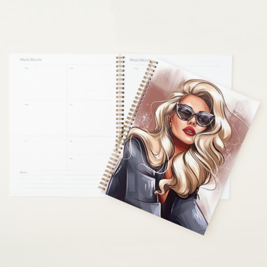 Élégant planificateur de portraits de mode (Devant avec enveloppe)