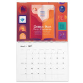 Élégant planificateur et calendrier 2025 (Mar 2027)