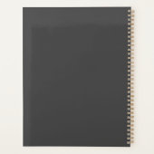 Élégant planificateur quotidien Motif noir (Dos)