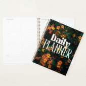 Élégant planner quotidien floral profond (Devant avec enveloppe)
