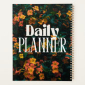 Élégant planner quotidien floral profond (Dos)