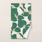 Elégant Plante en caoutchouc vert or Design de feu (Serviette à main)