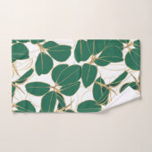 Elégant Plante en caoutchouc vert or Design de feu (Serviette à main)