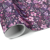 Elegant Plum & Berry Floral  Cadeaupapier (Rol Hoek)