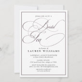 Elegant Plum Paars Calligrafie Formele bridale the Kaart (Voorkant)