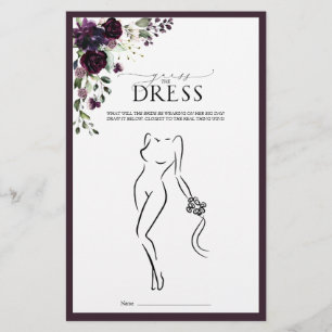 Elegant Plum Paars Floral Vrijgezellenfeest Game