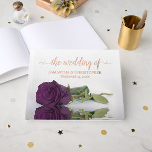Élégant Plum violet Rose moyen Mariage huile