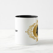 Elégant Plumber Black Silhouette Nom Mug (Centre)