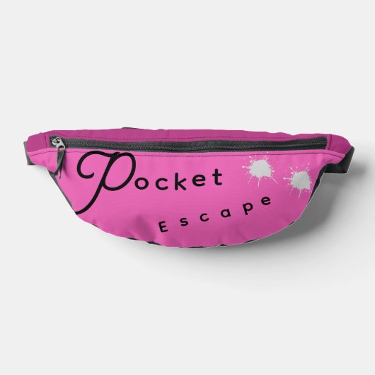 Élégant Pocket Pink Échapper Couper Fanny Pack (Poser)