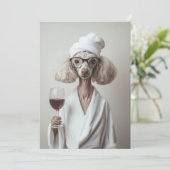 Elegant poedel spa moment kaart (Staand voorkant)