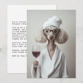 Elegant poedel spa moment kaart (Voorkant / Achterkant)