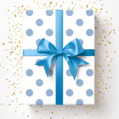 Elegant Poeder Blauw Polka Dots Patroon Cadeaupapier