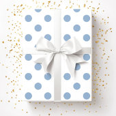 Elegant Poeder Blauw Polka Dots Patroon Cadeaupapier