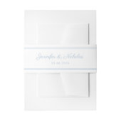 Elegant Poeder Blauw Script Bruiloft Uitnodigingen Wikkel (Voorkant Voorbeeld)