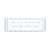 Elegant poederblauw gestreept patroon baby shower