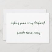 Elégant Poinsettia Bébé Carte photo plat (Dos)