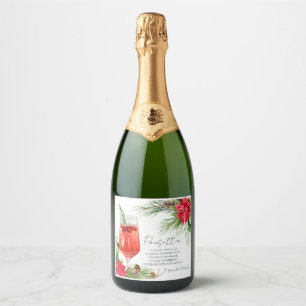 Elegant Poinsettia Cocktail Recept Champagne Sparkling Wijnetiket