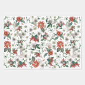 Elegant Poinsettia kerstbloemen Inpakpapier Vel (Voorkant)