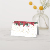 Elegant Poinsettia kerstbruiloft (Achterkant)