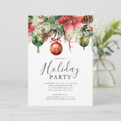 Elegant Poinsettia Kerstfeest Kaart (Staand voorkant)