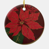 Elegant Poinsettia Ornament (Achterkant)