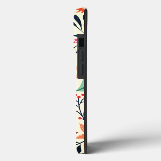 Elegant Poinsettia Pattern OtterBox iPhone Case (Achterkant / Links)