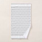 Élégant Pois d'apparence métallique argenté (Serviette à main)