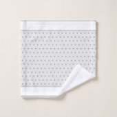 Élégant Pois d'apparence métallique argenté (Gant de toilette)