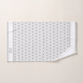 Élégant Pois d'apparence métallique argenté (Serviette à main)