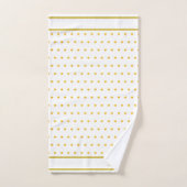 Élégant Pois de look métal or (Serviette à main)