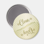 Élégant Pois propre lave-vaisselle sale Magnet (Recto/Verso)