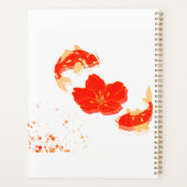 Élégant Poisson Koi et Art de Fleur Rouge | Style (Dos)
