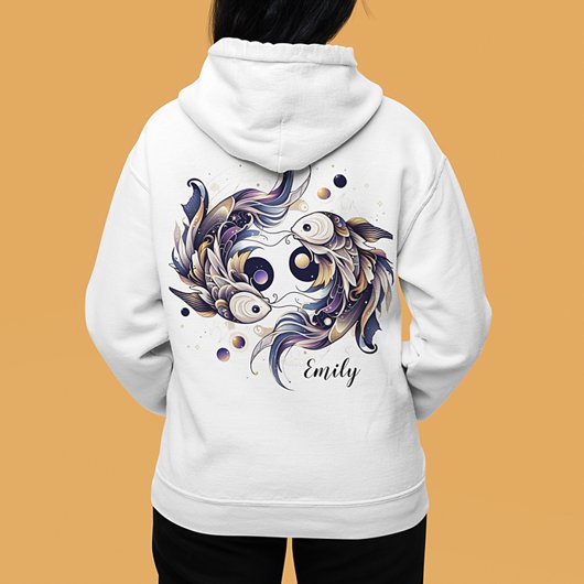 Elégant Poissons Aquarelle Zodiac Sweat - shirt à 