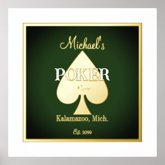Elegant poker speelkaarten Folie Accent Afdrukken