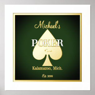 Elegant poker speelkaarten Folie Accent Afdrukken