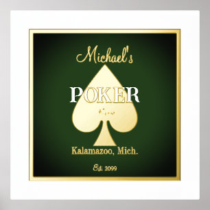 Elegant poker speelkaarten Folie Accent Folie Afdrukken