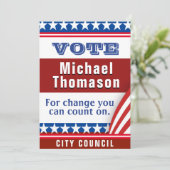 Elegant politiek diner uitnodiging (Staand voorkant)