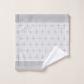 Elegant Polka Dots on Light Silver Grey Bad Handdoek (Wasdoekje)